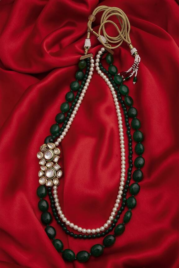 Gewels by Mona Layered Kundan Necklace 4