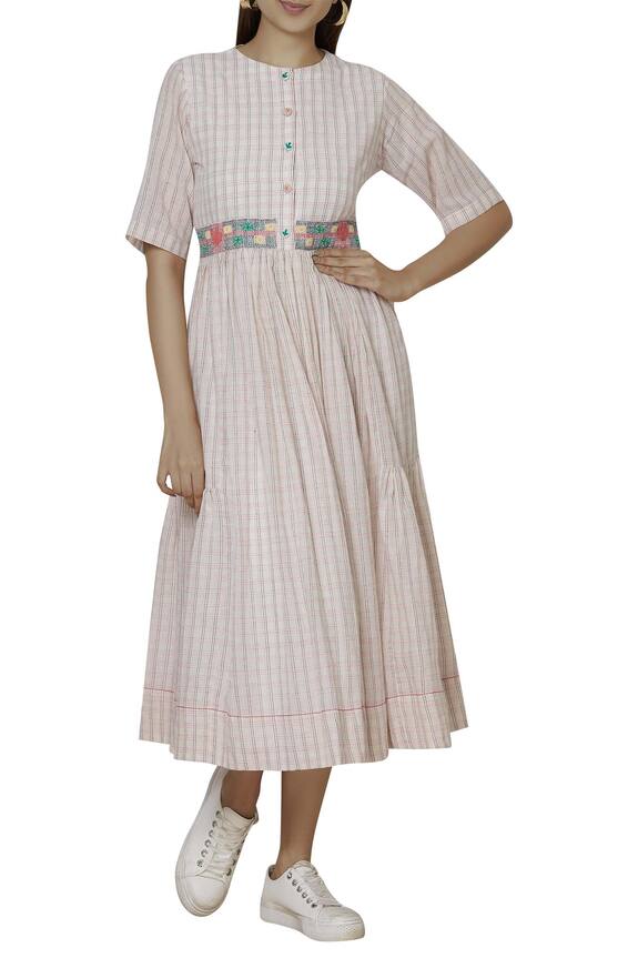 Buy The Loom Art Off White Cotton Handloom Dress Online Aza Fashions