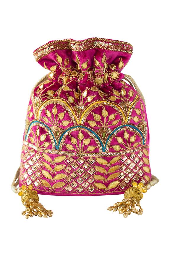Adora by Ankita Gota Patti Embellished Potli Bag 1