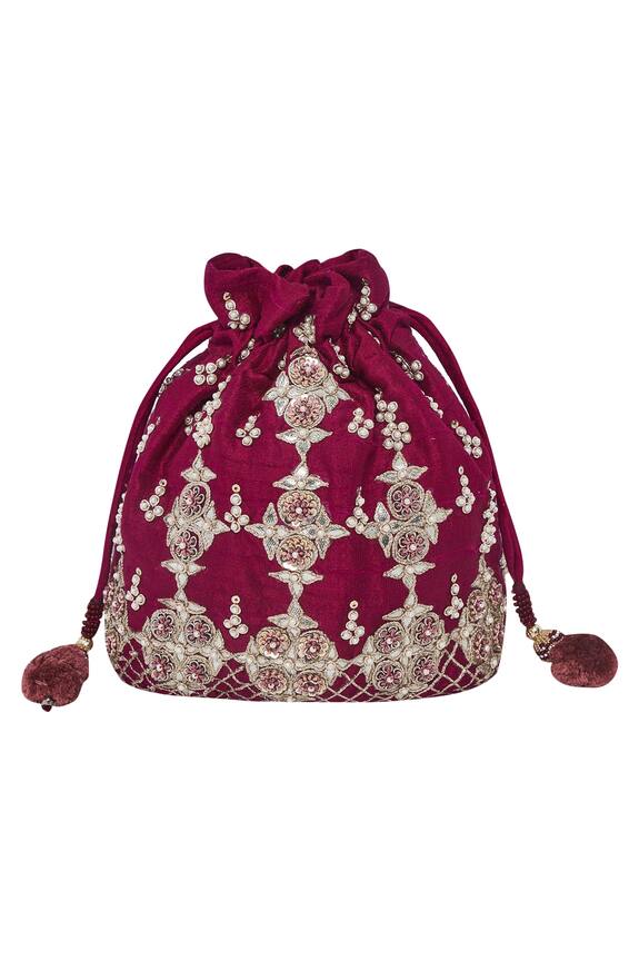 Buy Anita Dongre - Accessories Bead Embroidered Potli Bag Online | Aza ...