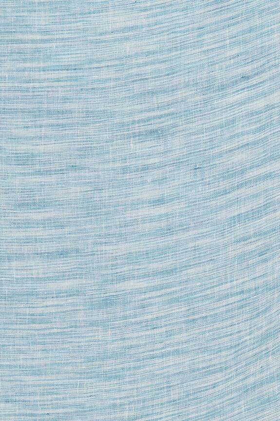 Anavila Blue Shaded Woven Linen Saree 6