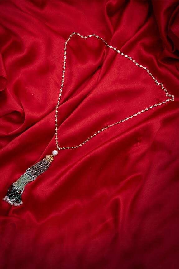 Hrisha Jewels Long Tassel Necklace 3