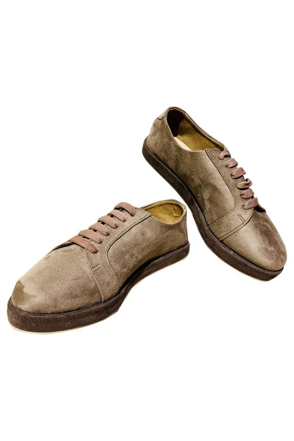 Artimen Beige Lace Up Sneakers 0