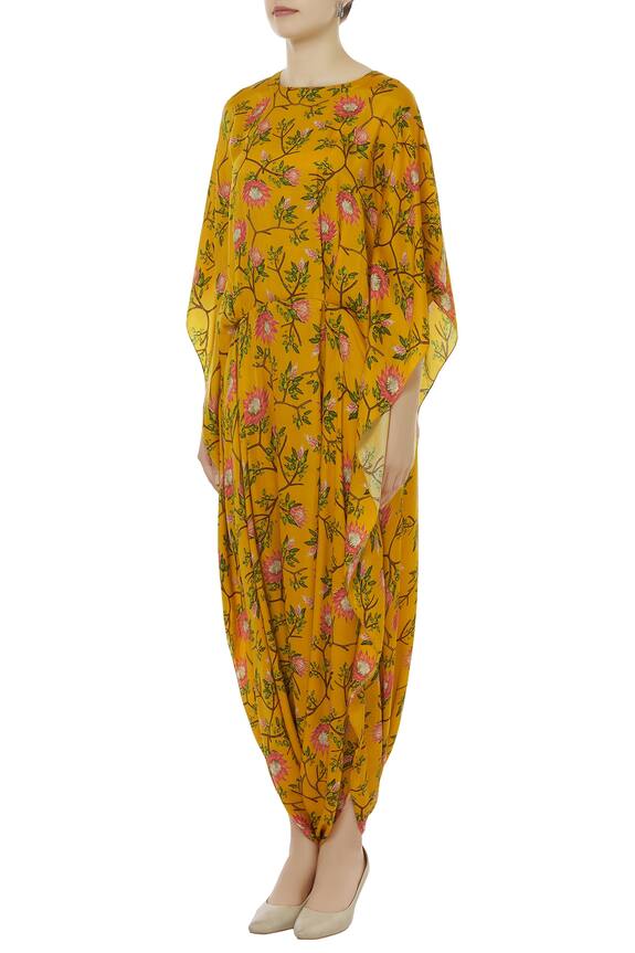 Buy Nupur Kanoi Yellow Crepe Printed Jumpsuit Online Aza Fashions