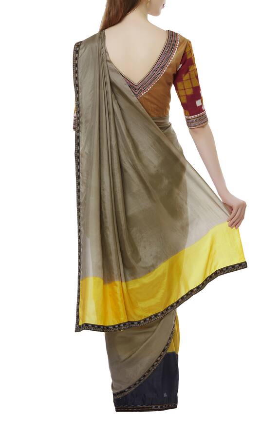 Latha Puttanna Multi Color Soft Silk Saree With Ikat Blouse 2