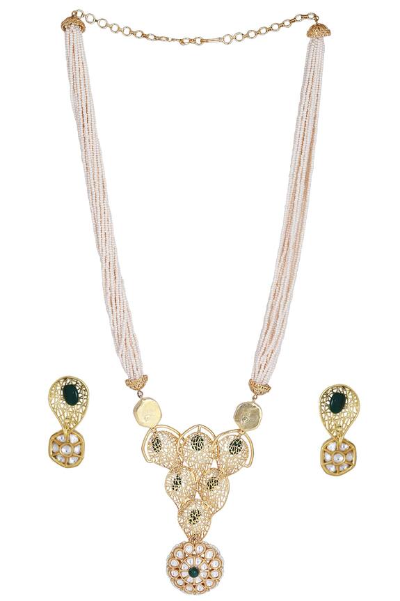 Auraa Trends Layered Bead Necklace Jewellery Set 0