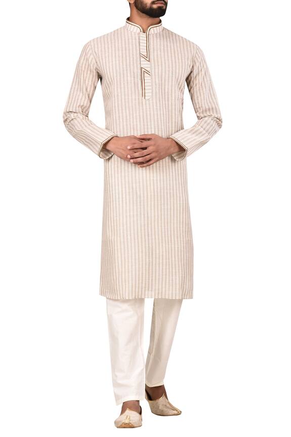 Buy Arihant Rai Sinha White Linen Cotton Kurta Set Online Aza Fashions