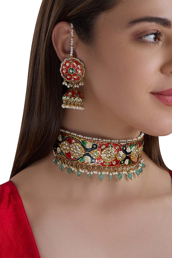 Auraa Trends Kundan Choker Jewellery Set 2