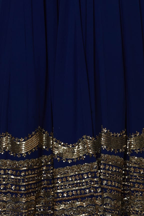Astha Narang Blue Embroidered Lehenga Set 6