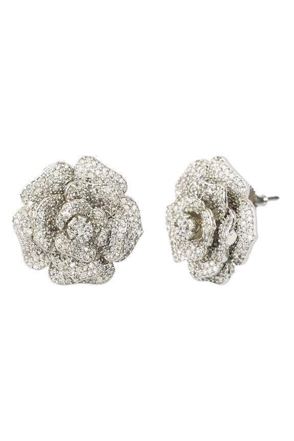 Auraa Trends Floral Crystal Studs 3