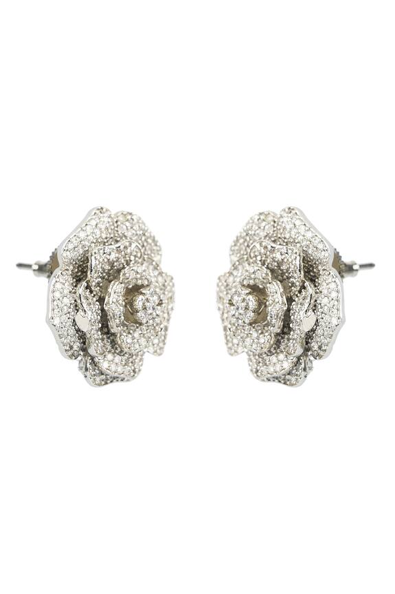 Auraa Trends Floral Crystal Studs 4