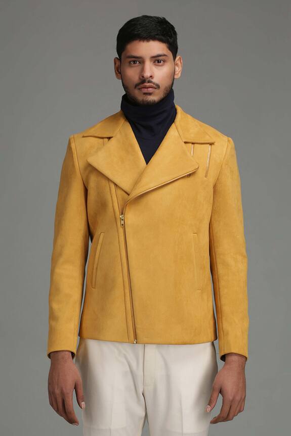 yellow suede jacket