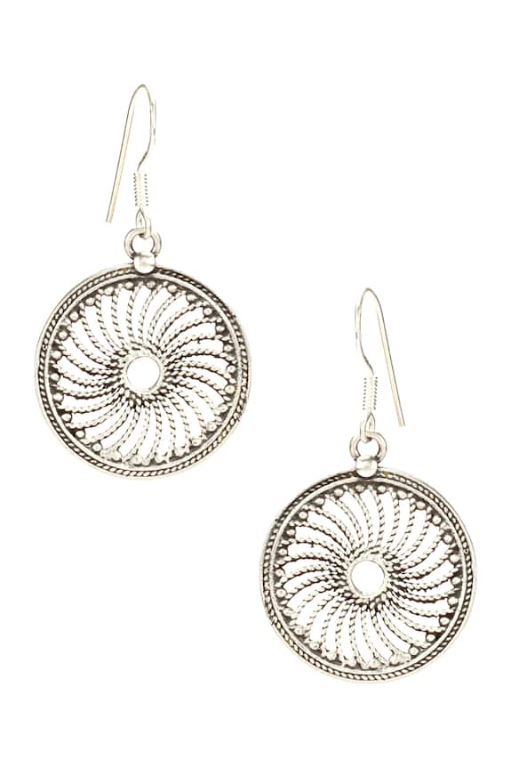 Buy Sangeeta Boochra Handmade Circular Danglers Online | Aza Fashions