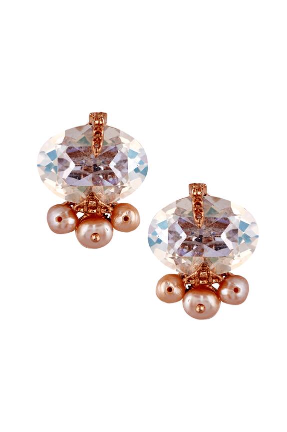 Outhouse Amber Rouge Crystal Studs 2