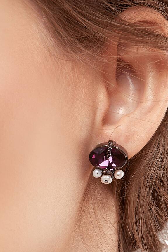 Outhouse Rouge Petit Crystal Studs 1