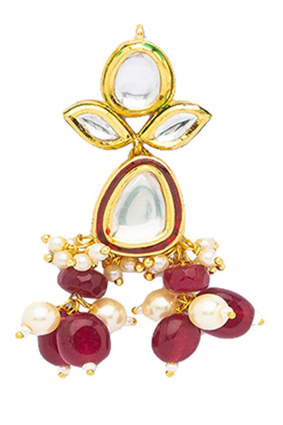 Buy Hrisha Jewels Handcrafted Kundan Polki Danglers Online | Aza Fashions