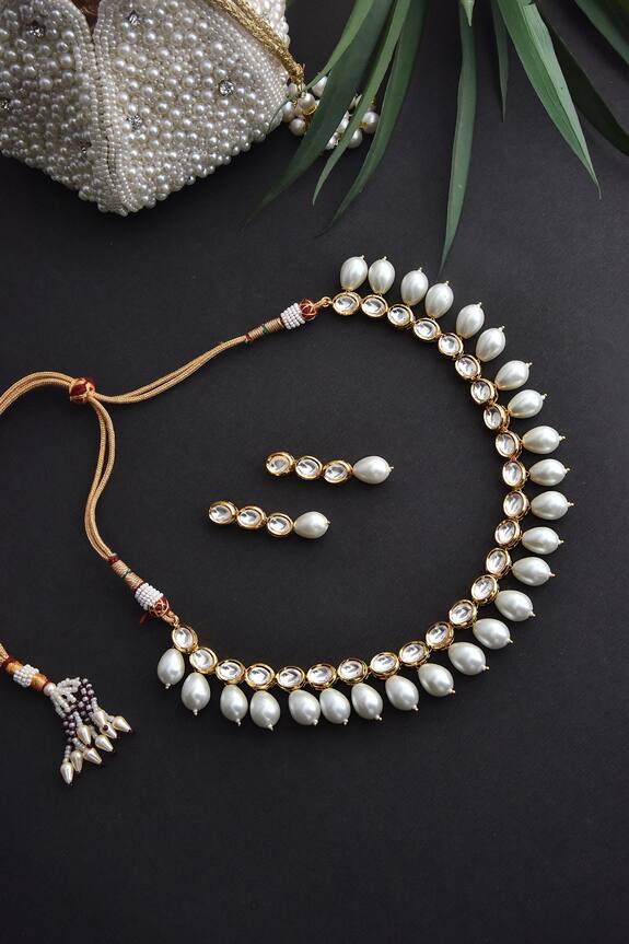 Swabhimann Jewellery Handcrafted Kundan Necklace Jewellery Set 4