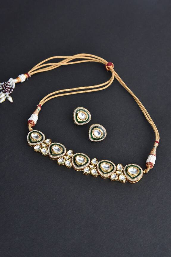 Swabhimann Jewellery Polki Choker Necklace Jewellery Set 4