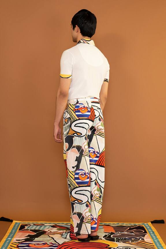 Shivan & Narresh Multi Color Cotton Printed Trousers 2