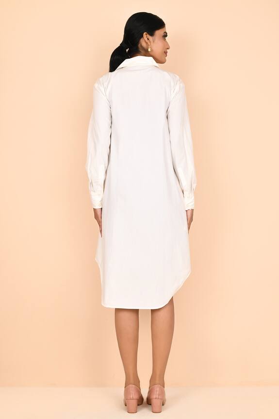 Aryavir Malhotra White Cotton Asymmetric Dress 2