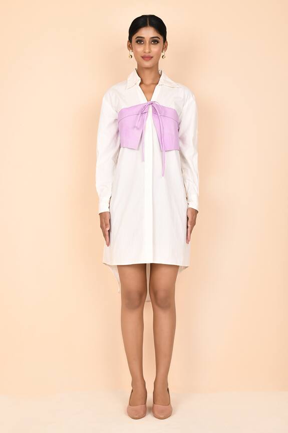 Aryavir Malhotra White Cotton Asymmetric Dress 5