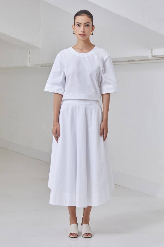 The Summer House White Boga Organic Cotton Skirt 0