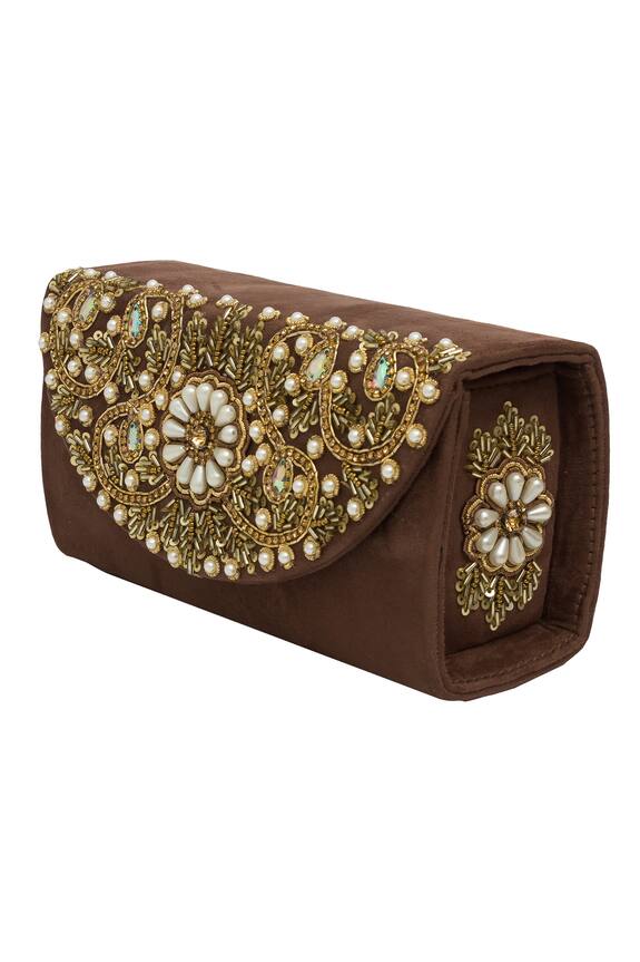 Kkarma Deori Embroidered Box Clutch With Sling 5