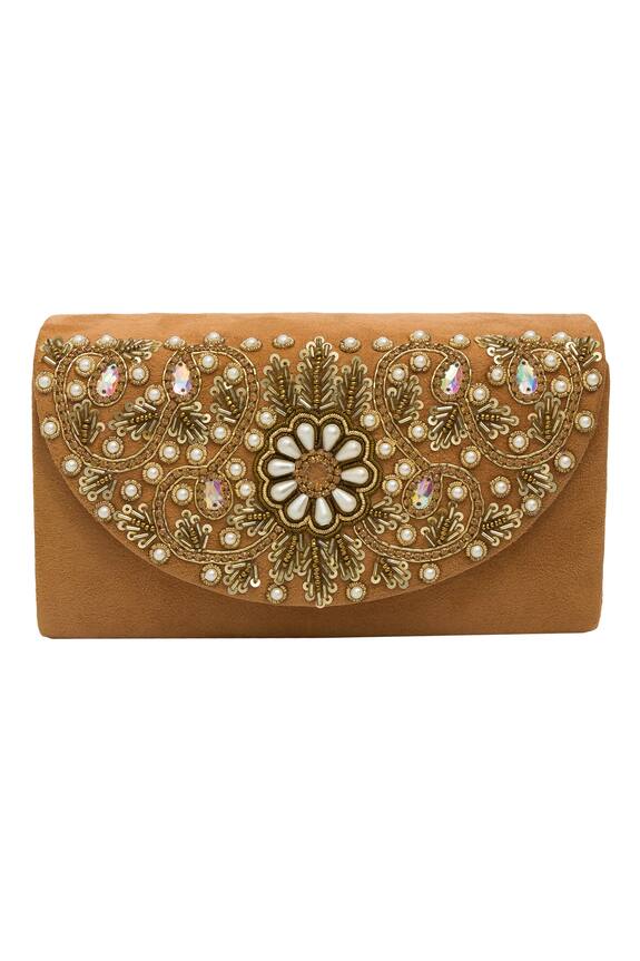 Kkarma Deori Embroidered Box Clutch With Sling 1