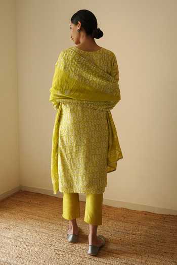 Yazhika - handloom cotton kurta set in biscoff colour