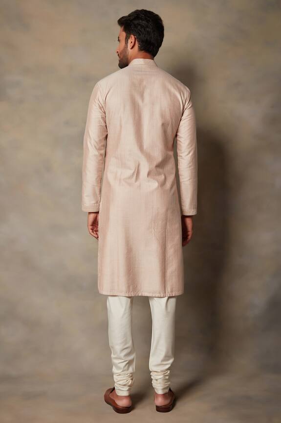 Gargee Designers Pink Cotton Silk Applique Work Kurta Set 2