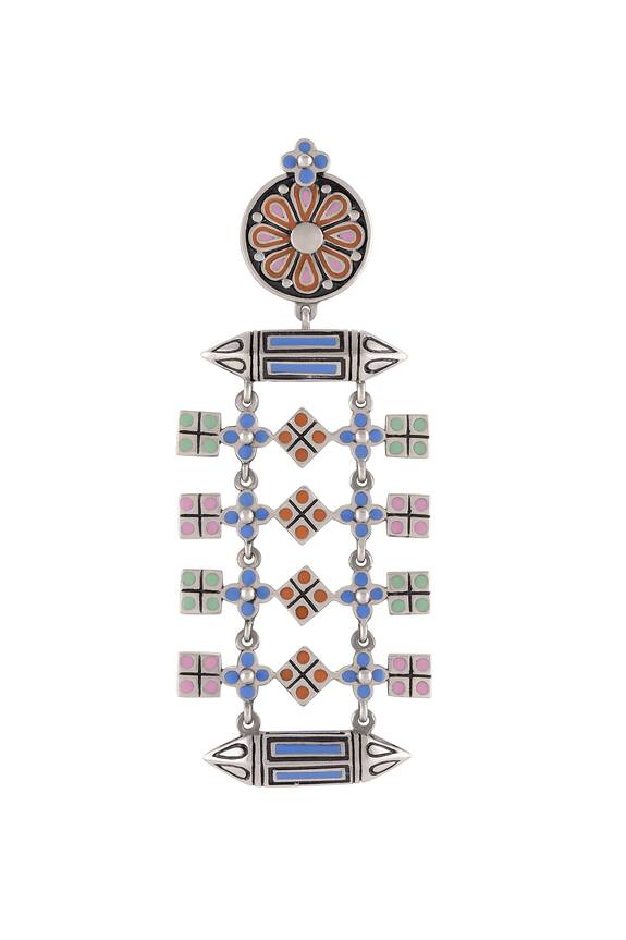 Tribe Amrapali_Taveez Square Charm Danglers And Drops_Online_at_Aza_Fashions