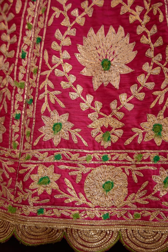 Shyam Narayan Prasad Pink Silk Embroidered Lehenga Set 5