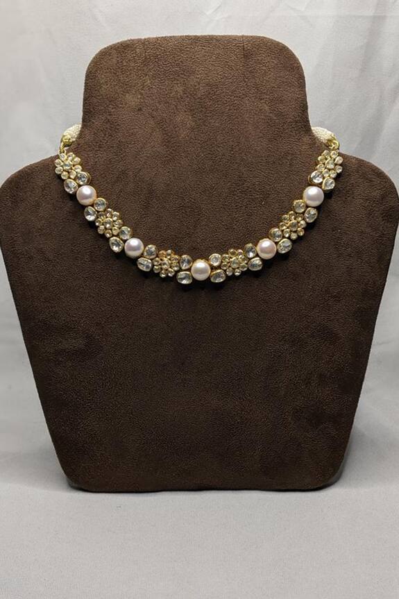 Vinanti Manji Designer Jewellery Embellished Pearl Choker Necklace 2