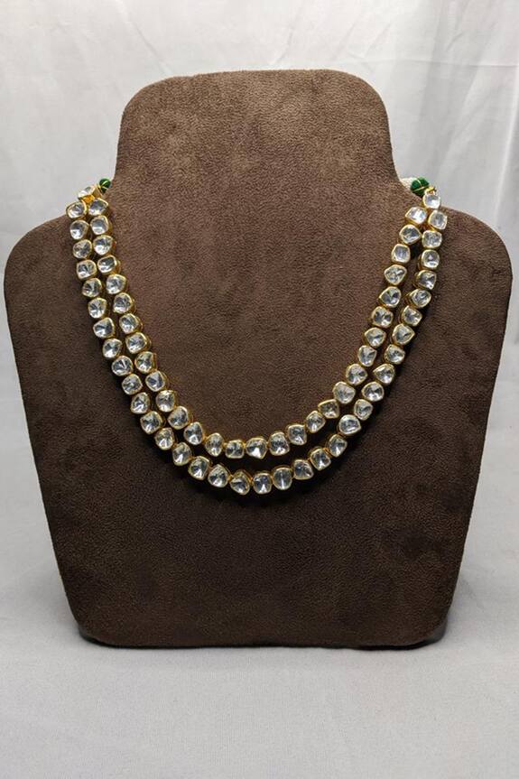 Vinanti Manji Designer Jewellery Studded Layered Contemporary Necklace 2
