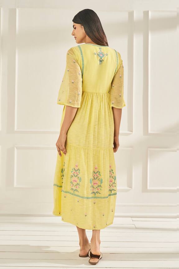 Anita Dongre Nyra Floral Hand Embroidered Dress 2