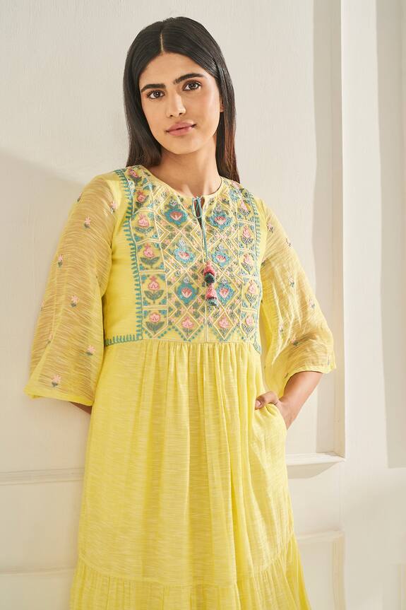 Anita Dongre Nyra Floral Hand Embroidered Dress 5