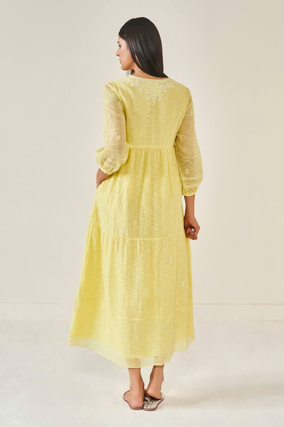 Anita Dongre Blossom Chikankari Embroidered Dress 2