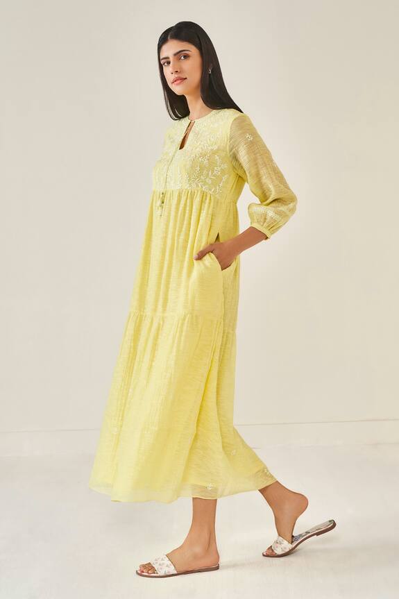 Anita Dongre Blossom Chikankari Embroidered Dress 3