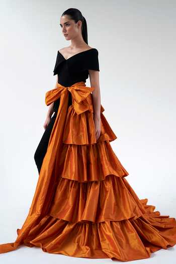 Nadia Tafetta Bow Skirt