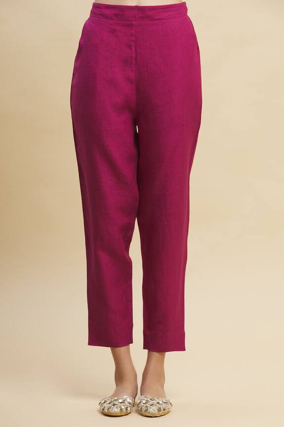 Linen Bloom Pink Linen Pant 3