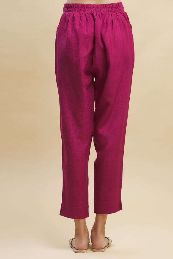 Linen Bloom Pink Linen Pant 4