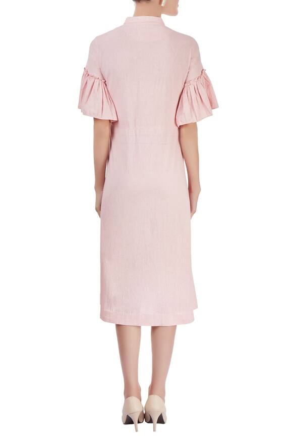 Nautanky Pink Embroidered Midi Dress 2