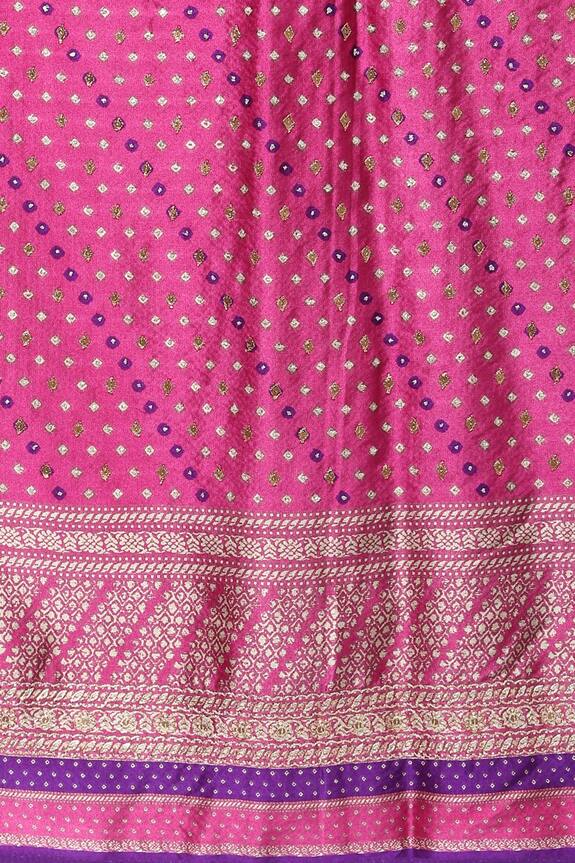 RI.Ritu Kumar Purple Embellished Saree With Pink Highlights 4