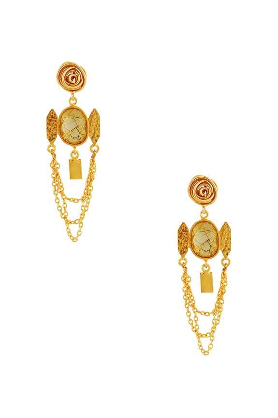 Masaya Jewellery Gold Chain Earrings 1