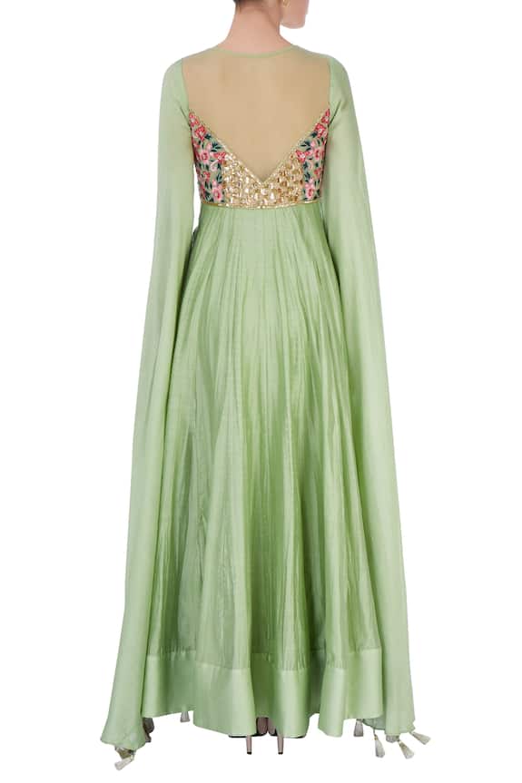 Neha Khullar Pastel Green Embellished Anarkali Gown 2