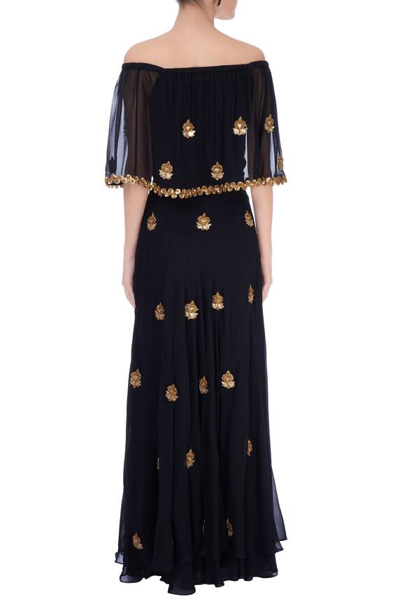 Aksh Black Off-shoulder Dress 2