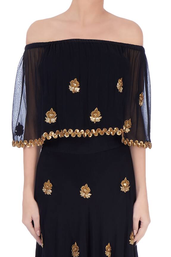 Aksh Black Off-shoulder Dress 6