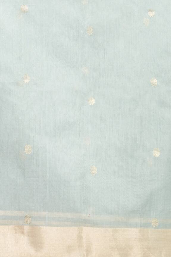 Prama by Pratima Pandey Blue Chanderi Silk Embroidered Saree 5