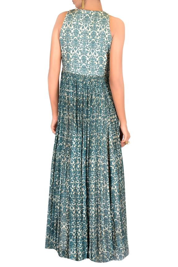 Nautanky Blue Chiffon Printed Dress 2