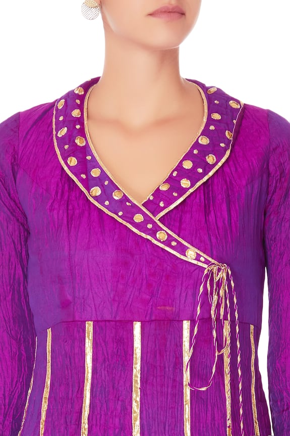 Priyanka Singh Purple Embroidered Anarkali With Dupatta 6